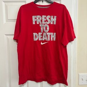 Nike Red Graphic Men's T-Shirt “Fresh to Death”